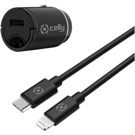 Celly CCMINILIGHT cargador de dispositivo móvil Smartphone Negro Encendedor de cigarrillos Auto (1/4)