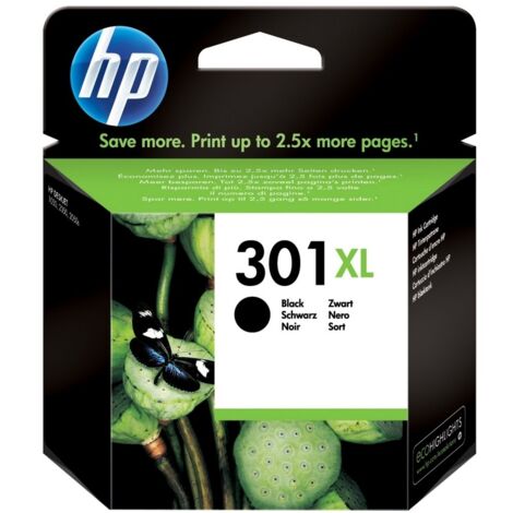 HP 301XL - 8 ml - Alto rendimiento - negro - original - cartucho de tinta - para Deskjet 1050A J410, 1051A J410, 10XX, 10XX J410, 15XX, 2000, 2050 J51