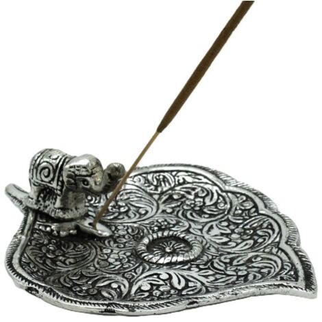 Placa decorativa de metal para varillas de incienso, elefante, 11 cm (1/3)