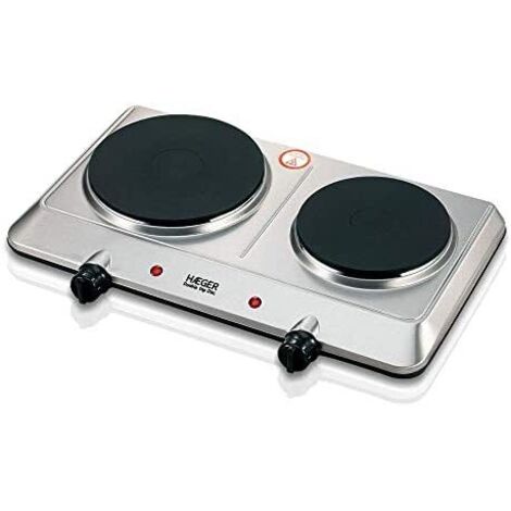 Haeger HP-02S.015A hobs Acero inoxidable Encimera 45.5 cm Quemador en espiral 2 zona(s) (1/4)