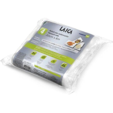 Rollos para Envasadora LAICA VT3513 20 cm 6 m 4 Unidades (1/6)