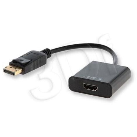 Adaptador DisplayPort a HDMI Savio CL-55 Negro 20 cm (1/2)