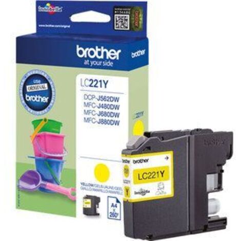 Cartucho de Tinta Compatible Brother lc221y Amarillo (1/5)