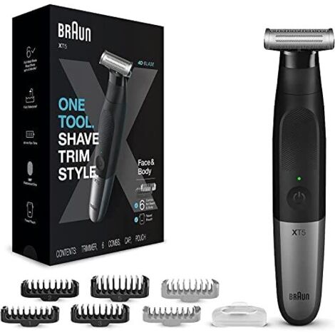 AFEITADORA / RECORTADORA BRAUN SERIES X XT5200 INALAMBRICA CARA Y CUERPO RESISTENTE AL AGUA 6 PEINES (1/5)
