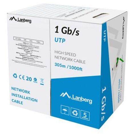 Cable Ethernet LAN Lanberg LCU6-10CC-0305-G 305 m (1/2)