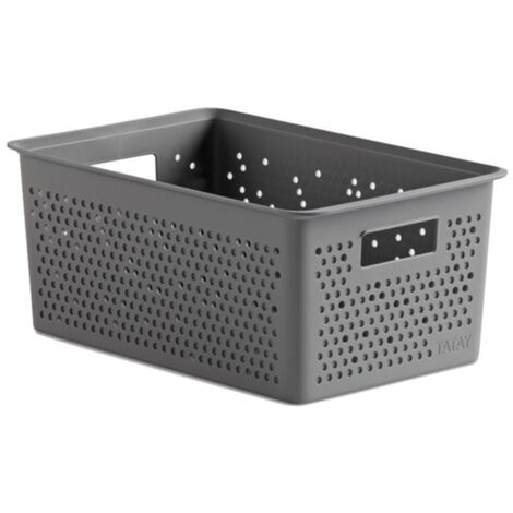 CESTA S 4L BOHOL GRIS 17,5X27X11,5 CM