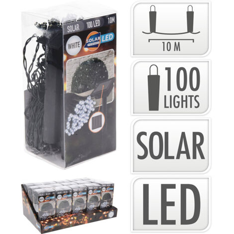 Guirnalda de Luces LED Lifetime 10 m Blanco Frío Solar (1/2)
