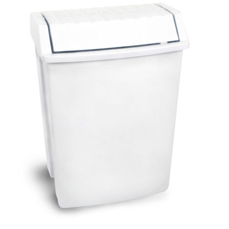 papelera 49lts. tapa basculante blanco largo 400 x ancho 335 x alto 575 mm.
