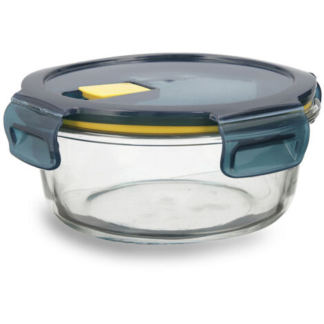 Fiambrera Hermética Quid Astral 620 ml 16 x 16 x 7 cm Azul Vidrio 8414793690737 S2706428 Quid (1/2)