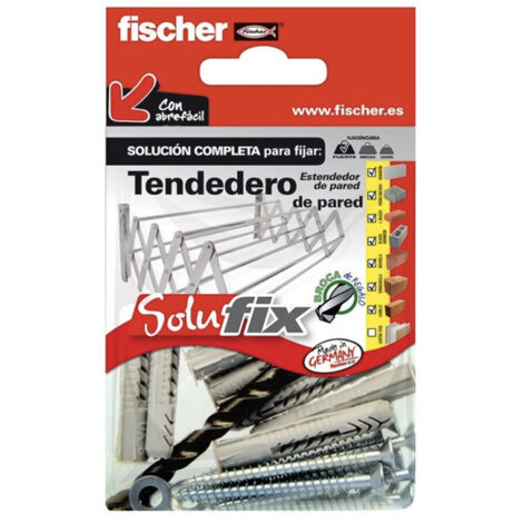 Kit fijación tendedero pared 569814 solufix fischer