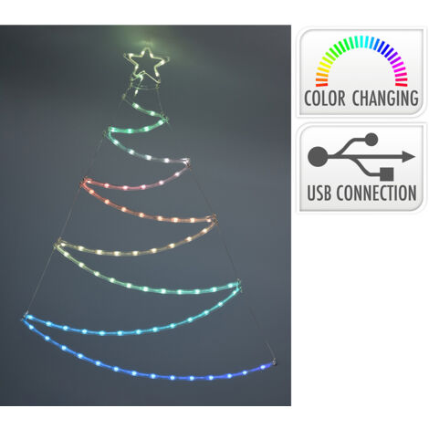 Decoración luminosa Lifetime Árbol de Navidad LED RGB 66 x 87 cm (1/2)