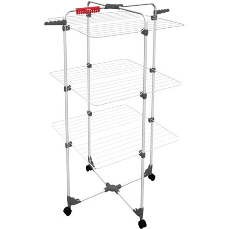 Vileda – Tendedero torre mixer 3 – Espacio de tendido 30m – Estructura de acero inoxidable – Ideal para exteriores y espacios reducidos (1/5)