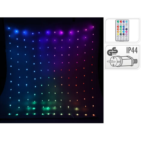 Cortina de leds, rgb, 400led, 220v, con mando a distancia. (1/2)
