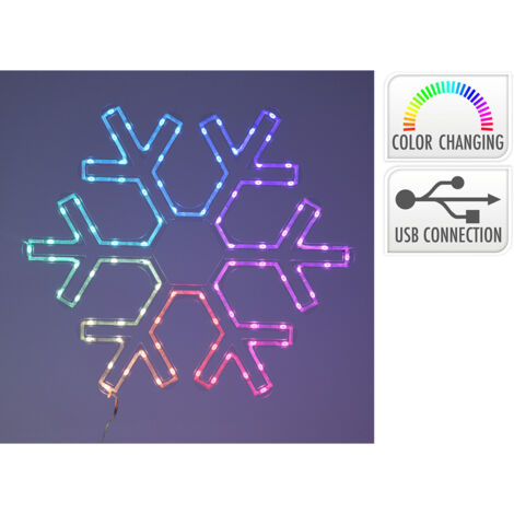 Adorno Navideño Lifetime RGB Copos de nieve 50 x 43 cm LED RGB (1/2)