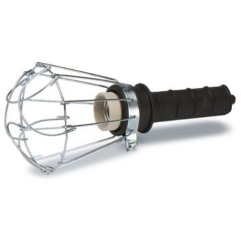 Lámpara portátil 100 w 250 v e27 mango de goma negro
