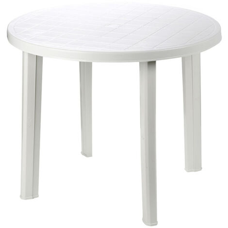 MESA REDONDA PARA EXTERIOR. COLOR: BLANCO Ø90x72cm IPAE PROGARDEN (1/4)