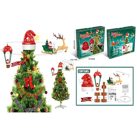 Adorno navideño móvil giratorio para punta del árbol (1/2)