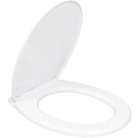 EDM – Tapa de wc básica – Material resistente – Fijación con tornillos – Para uso en baños y aseos (1/2)