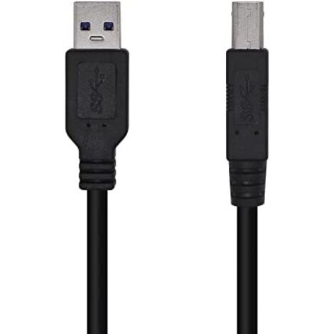Cable USB 3.0 Impresora Aisens A105-0445/ USB Macho - USB Macho/ 3m/ Negro (1/3)