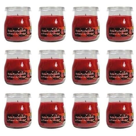 VELA PERFUMADA LUMAR FRUTAS BOSQUE 100 GRS 7X6 (VASO YOGURT) (1/2)