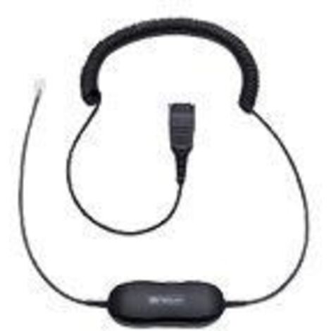 Jabra Smart Cord - Cable para auriculares - negro - para Cisco IP Phone 78XX, BIZ 2300, Mitel 74XX, Dialog 42XX, 44XX, 5446, Snom 71X (1/5)