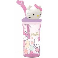 Vaso con Pajita Hello Kitty 360 ml 3D