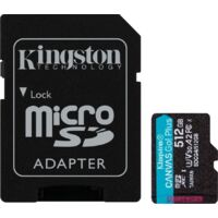 Tarjeta de Memoria Micro SD con Adaptador Kingston CANVAS Go Plus 512GB microSD XC 512 GB