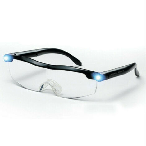 Lunettes de Lecture - Loupe de Vision puissante avec lumière LED, grossissement de 160%, pour Lecture,Tous Les Travaux de Précision,Réparations,Couture, Montres et Artisanat (Loupe 160%)