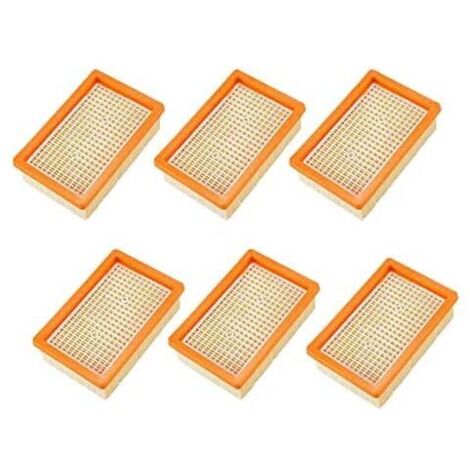 Lot de 6 Filtres pour Aspirateur Karcher MV4 MV5 MV6 WD4 WD5 WD6, PièCes de Rechange Filtre HéPatique (1/5)