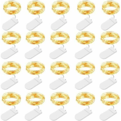 Guirlande lumineuse de Noël,20 pièces 1M 10 LEDs guirlandes lumineuses en fil de cuivre pour chambres Guirlande lumineuse de Noël (1/5)