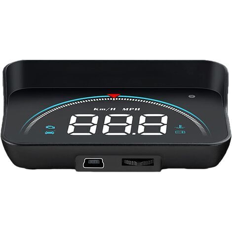 M8 HUD Affichage tête Haute Voiture ,Affichage De Voiture De Jauge ODB 3.5 Pouces Affichage Tête Haute OBD2 HUD Projecteur Affichage De Voiture Numérique Pour Voiture Multifonction Portable(noir) (1/5)