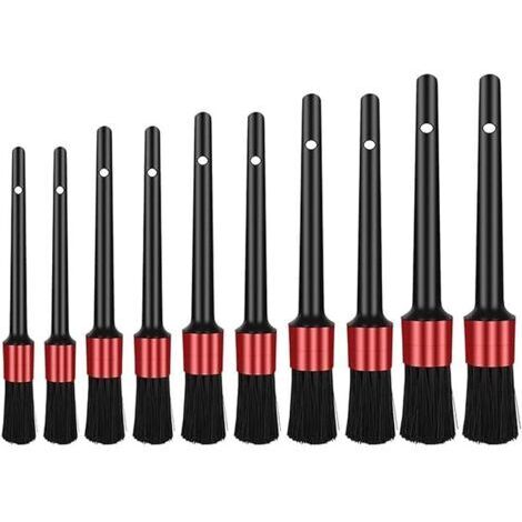 10 pcs Pinceau de Détail, Auto Detailing Brush Brosses de Nettoyage de Voiture, Brosses d'entretien pour Auto et Moto Pinceau de Lavage Voiture pour Nettoyer Voiture Intérieur, Extérieur (1/5)