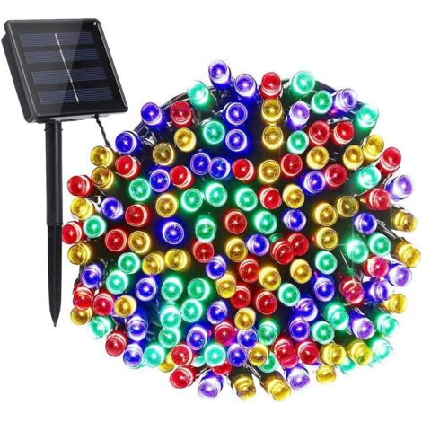 Guirlande Lumineuse Solaire, 72ft 200 LED Guirlande Lumineuse Solaire Halloween, 8 Modèles Décoration de Jardin Extérieur Imperméable (1/5)