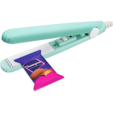 Mini scellant thermique pour sacs de nourriture, mini machine de scellement portable pour sac, feuille chauffante de suspension Smart Control pour le stockage étanche des aliments (Vert) (1/5)