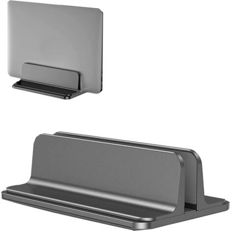 Support pour ordinateur portable compatible grand support pour ordinateur portable de bureau réglable verticalement, gris (1/5)