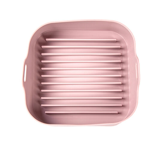 Friteuse à air Silicone Plaque de cuisson Friteuse à air Silicone Pot Mat Four Isolation Pad Pizza Pan Cuisine Rose (1/4)