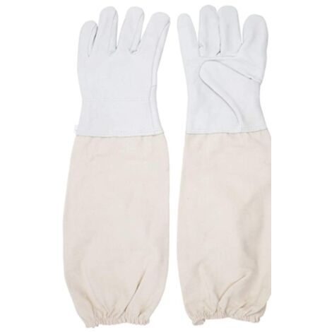 Gants d'apiculture Paire de manchettes anti-piqûres Manches respirantes Gants d'apiculture universels Outils d'abeille en cuir (1/3)