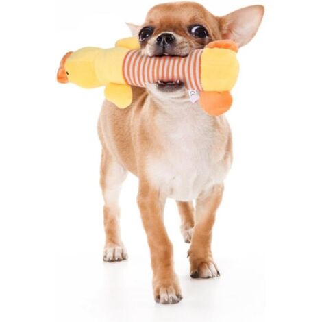 1 pc jouets pour chiens, jouets couineurs pour chiens, jouets pour animaux à mâcher pour chiots (canard jaune) (1/5)