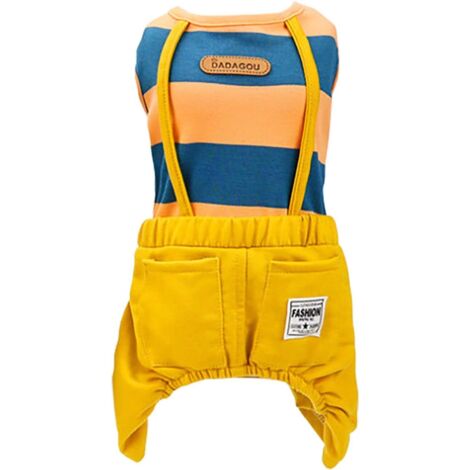 Chemises pour chiens Vêtements Chemises à rayures Chemises décontractées Vêtements de travail Cool Été Printemps Automne Gilets Gilets pour chiot Chiot Orange, M