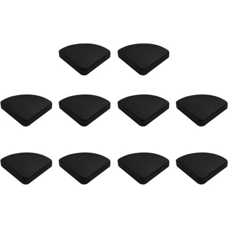 Lot de 10 protège-coins de sécurité pour enfants Protège-coins de meubles Coin anti-pointu Super doux pour meubles Noir (1/3)