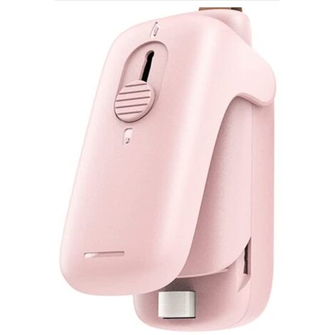 Mini scellant pour sacs en plastique, collations, conservation des aliments rose (1/3)