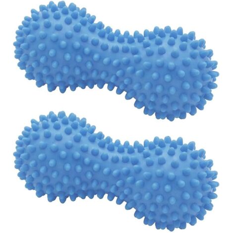 Boule de massage à pointes Peanut Foot Massager Masseur de tissus profonds Rouleau musculaire 2 pièces - Rouleau de massage des pieds, Point de déclenchement des tissus profonds Bâton de rouleau muscu (1/5)