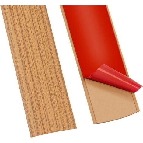 LAN BDD Bandes de seuil, garniture de porte en moquette, bandes de transition au sol, séparateurs de porte de sol auto-adhésifs, garniture de sol en stratifié plat (4 cm) (1/5)