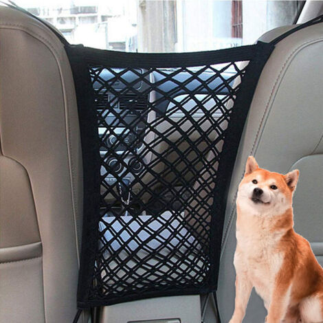 LAN Voiture chien clôture animaux de compagnie siège avant clôture réglable animaux de compagnie siège arrière clôture Mesh noir (1/5)