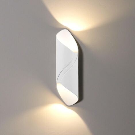 LAN Applique murale LED moderne créative 10W blanc pur Imperméable IP65 Applique murale LED en aluminium Intérieur Extérieur Salle de bain Chambre à coucher Salon Entrée Couloir Escalier Porche [Cote (1/5)