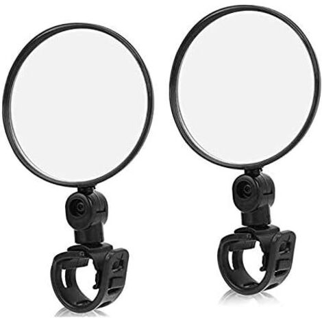 LAN 2pcs Rétroviseur de Vélo Miroir de Sécurité pour Vélo Objectif Grand Angle pour Vélo de Route Cyclisme Accessoire