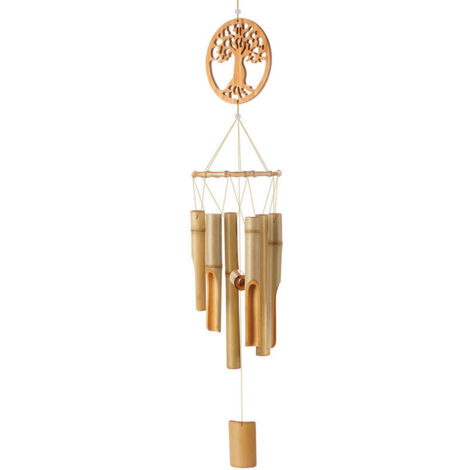 LAN Carillon éolien Tree of Life Carillons musicaux en bois faits à la main pour jardin, terrasse, décoration intérieure ou extérieure, beaux sons de la nature.