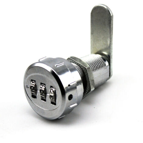 LAN Code Lock Mechanischer digitaler Schubladenschrankcodeschloss 3-stelliger Zinklegierungs-Kombinationscode für Schrank Schubladenschrankpostfach 30mm (1/5)
