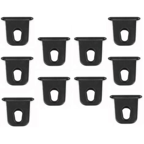 LAN BDD Crochets d'Auvent de Camping Cintres d'Accessoires Auvent RV Crochet de Suspension Universel pour Auvent de Caravane pour Fournitures Intérieures Extérieures Tente de Noël Lot de 10 - Noir (1/4)