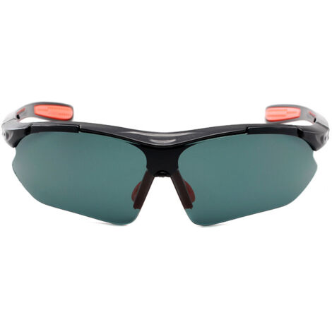 LAN Lunettes de protection Lunettes de sécurité Lentille grise Cadre noir Lunettes de ton de travail Hommes et femmes Anti-poussière (1/3)